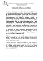 Edital de cotação de preço para contratação de empresa especilizada para prestação de serviçoz técnicos para realização de concurso público. 