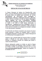 Edital de Cotação de Preços para a contratação de pessoa física ou jurídica para prestação de serviços especializados de marceneiro, para montagem e desmontagem, confecções e adaptações de móveis e divisórias, e outros serviços correlatos na sede da Câmar
