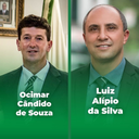 Presidente da Câmara Ocimar Cândido de Souza e Secretário Luiz Alípio