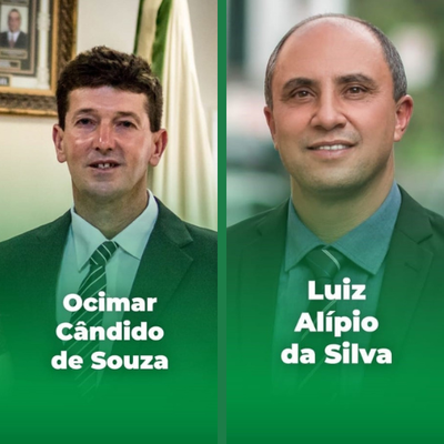 Presidente da Câmara Ocimar Cândido de Souza e Secretário Luiz Alípio